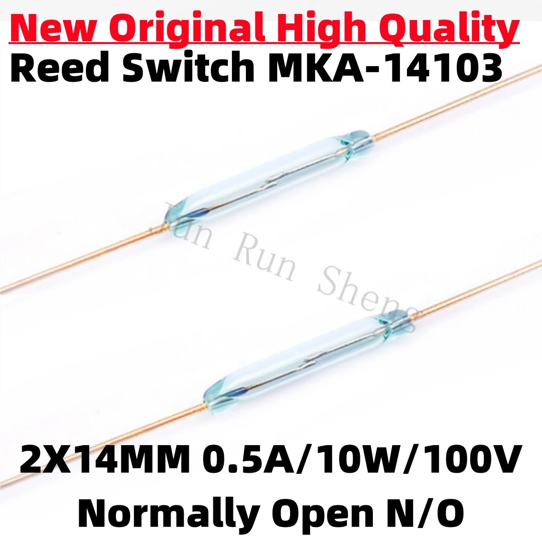 1/10/50PCS Original MKA14103 Reed Switch MKA-14103 Normally Open NO 2*14MM 0.5A10W 100V Magnetic contact Switch Induction Sensor