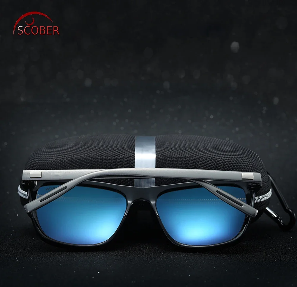 New Rushed Retro Square Al-mg Leg Men Polarized Sun Glasses Sunglasses