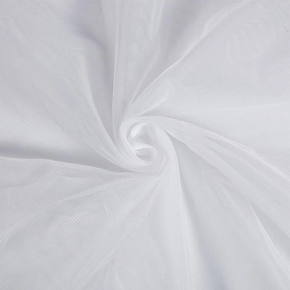 

63 Inch x 5 Yard Polyester Tulle Fabric White Fine Mesh Fabric Tulle Ribbon Netting for Embroidery DIY Lingerie Decoration