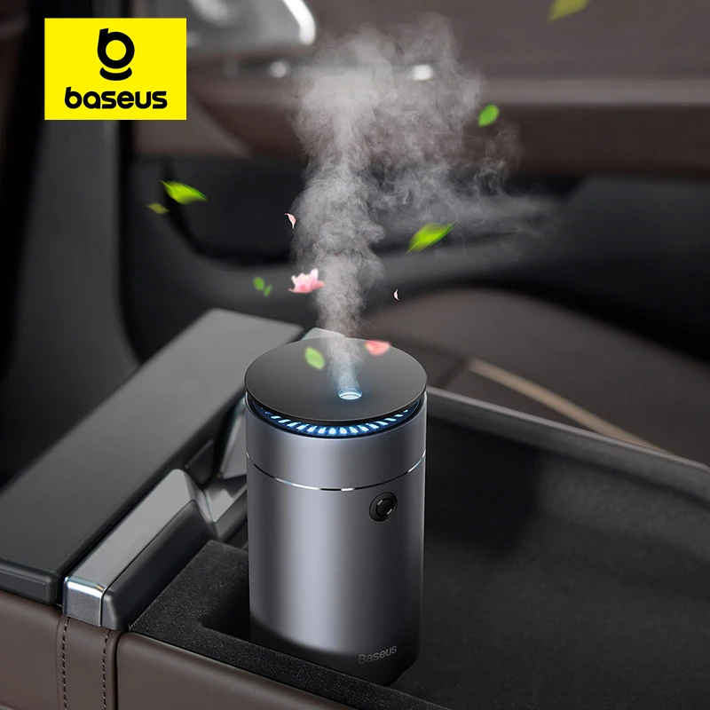 Baseus Car Humidifier Air Purifier USB Mute Aromatherapy Car Purifier Bedroom Desktop Mini Portable Large Spray Atmosphere Light 