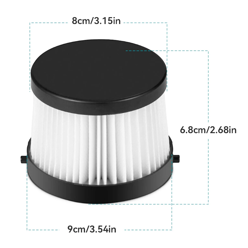 Vacuum Cleaner Accessories Black White Replacement Filter High-quality Filtration Captures Fine Dust Particles