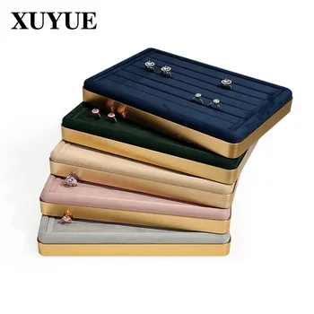 Nueva bandeja de accesorios de joyería, bandeja de joyería de metal multicolor, almacenamiento de exhibición, accesorios de exhibición de joyería, ver punto de paleta