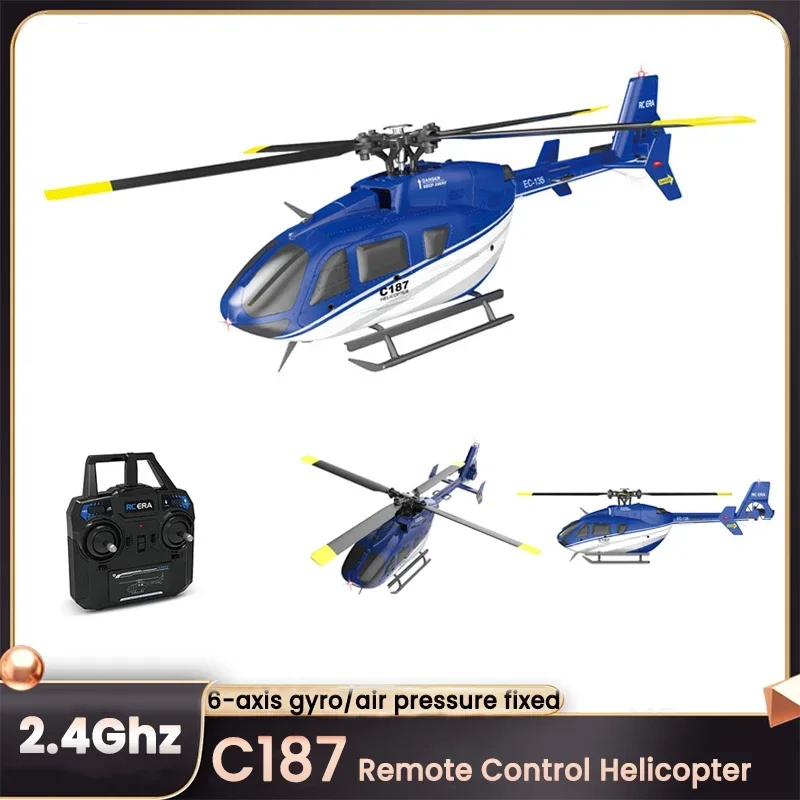 

Ec135 Realistic Helicopter C187 Four Channel Remote-controlled Rc Aircraft Model Armed Helicoptergift For Children