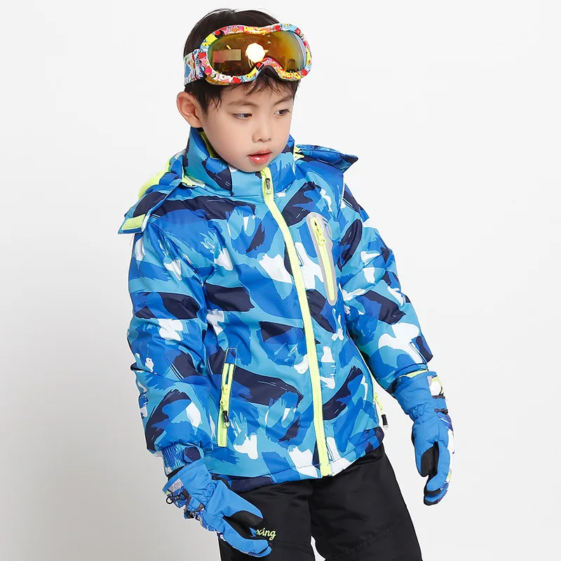 -30℃ Children's waterproof skiing jacket Boys and girls snow jacket 4 5 6 7 8 9 10 11 12 13 14 15 years old Warm mountaineering