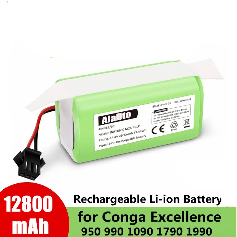 Batteria di ricambio 14.4V 2600mAh per Conga Excellent 990 1090 1790 1990 Deebot N79S N79 DN622 Robovac 11 tevor X500