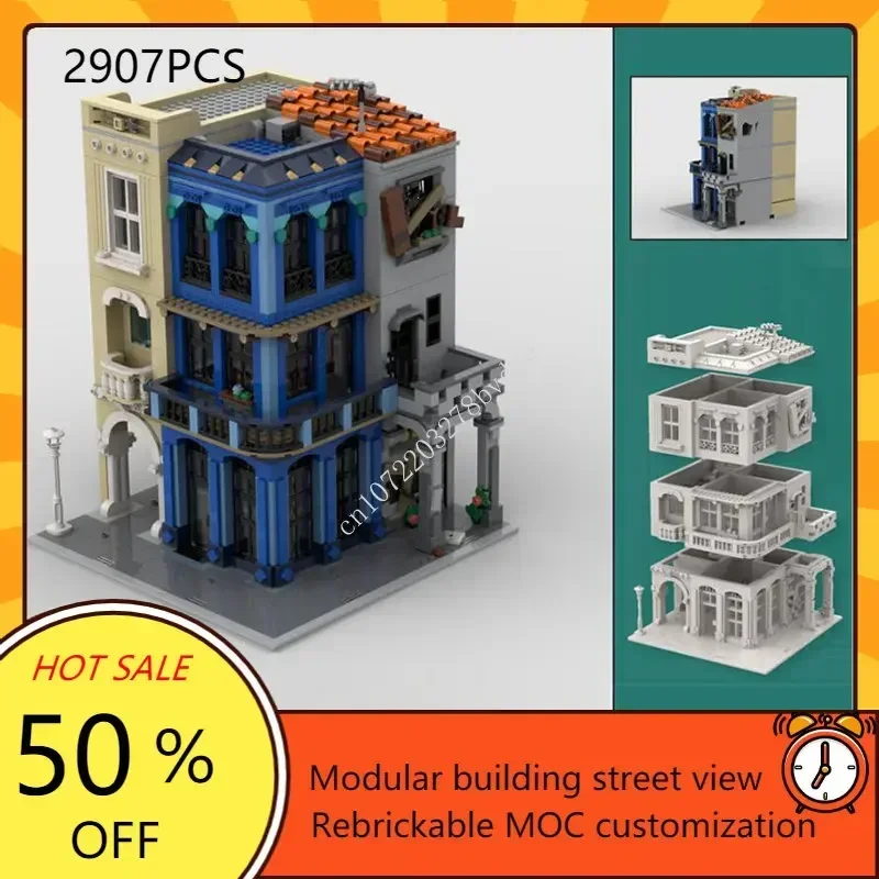 

2907PCS Cuba House Modular MOC Creative street view Model Building Blocks Architecture DIY Education Assembly Model Toys Gifts