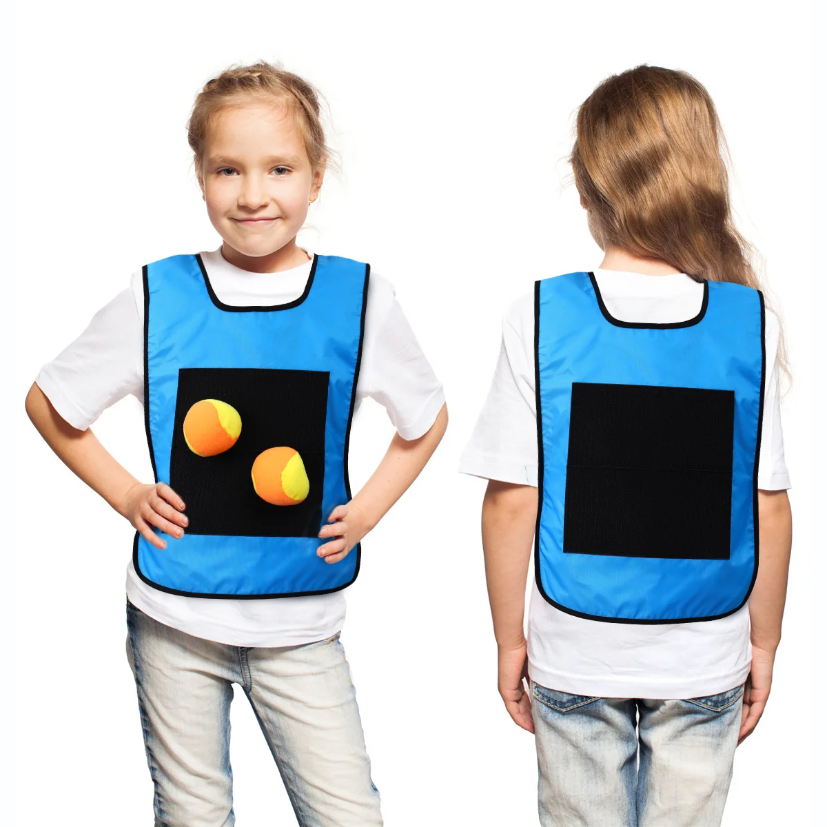 NUOBESTY, 12 Uds., chaleco de pelota pegajosa para niños, chaleco de Jersey pegajoso, accesorios de juego, chaleco de pelota pegajoso, accesorios de juego de equipo para niños