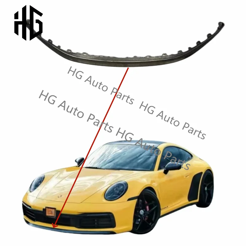 

Carbon Fiber PASM Style Front Bumper Splitter Lip Chin Spoiler For Porsche 911 992 2022 Body Kits Car Lip Extension Accessories