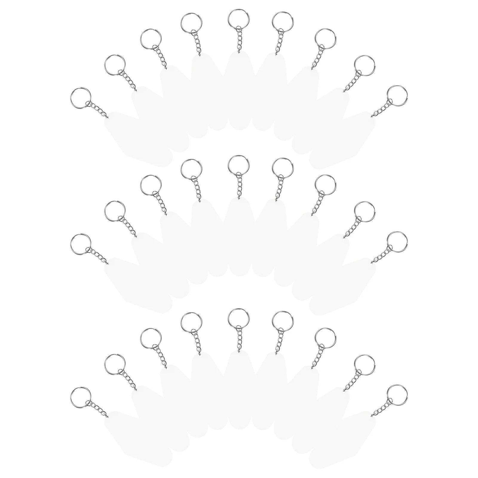 

30Sets Hotel Key Tags Portable Durable Acrylic Alloy Identification Key Label Sublimation Keychain Blanks Hanging Tag