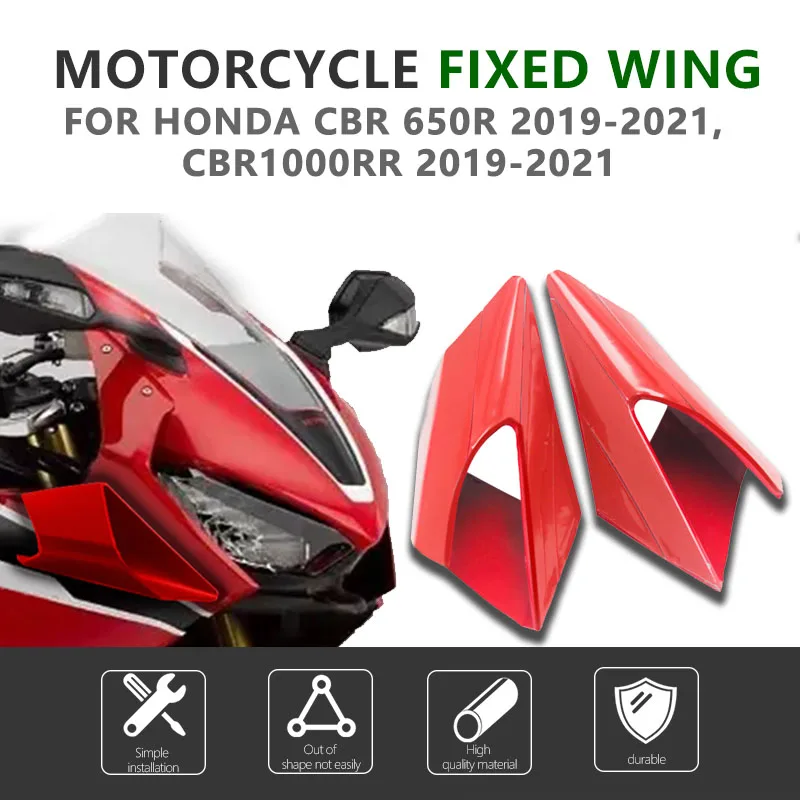 

Motorcycle Front Light Cowl Side Winglet Wind Fin Spoiler Trim Cover for Honda CBR650R cbr650r CBR1000RR 2019 2020 2021