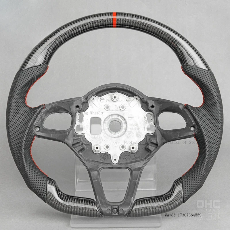 Suitable for 2015-2019 McLaren 570 supercar modification and upgrade to carbon fiber sports flat-bottom car steering wheel