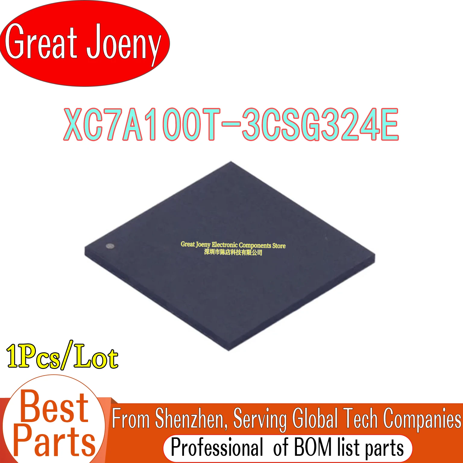 100% New Original XC7A100T-3CSG324E XC7A100T CSG324 IC Chipset CSBGA-324