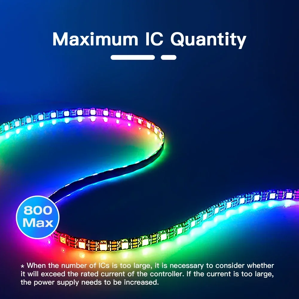 Imagem -05 - Módulos de Faixa Digital com Controlador de Voz Led Pixel Wi-fi Controle App Esp32 Wled Rgbw Rgb Ws2811 Sk6812 16703 Ws2812b