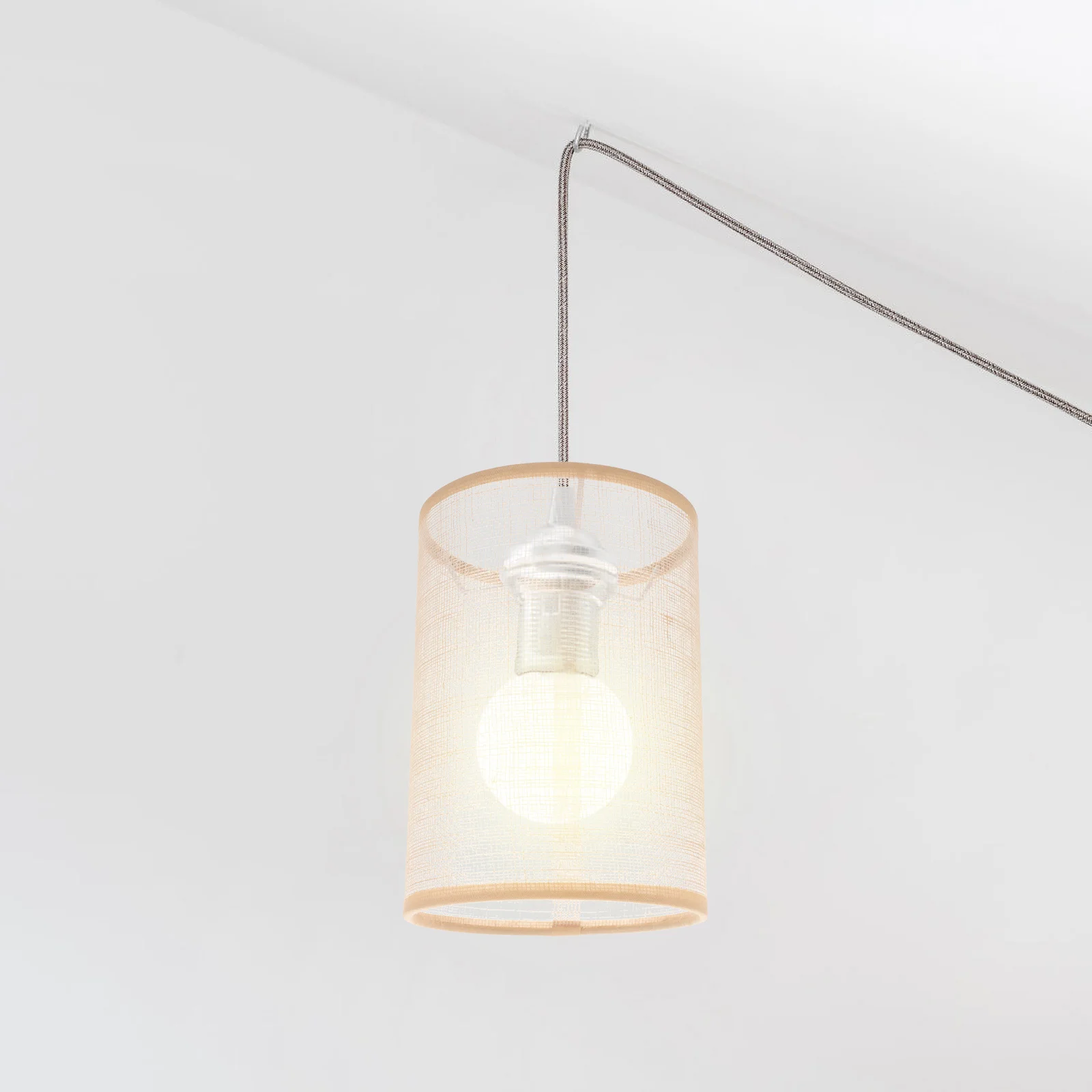 

Льняной цветной абажур E27 E14, совместимый прочный тканевый абажур, мягкий светильник для настольной напольной настольной лампы, большой абажур