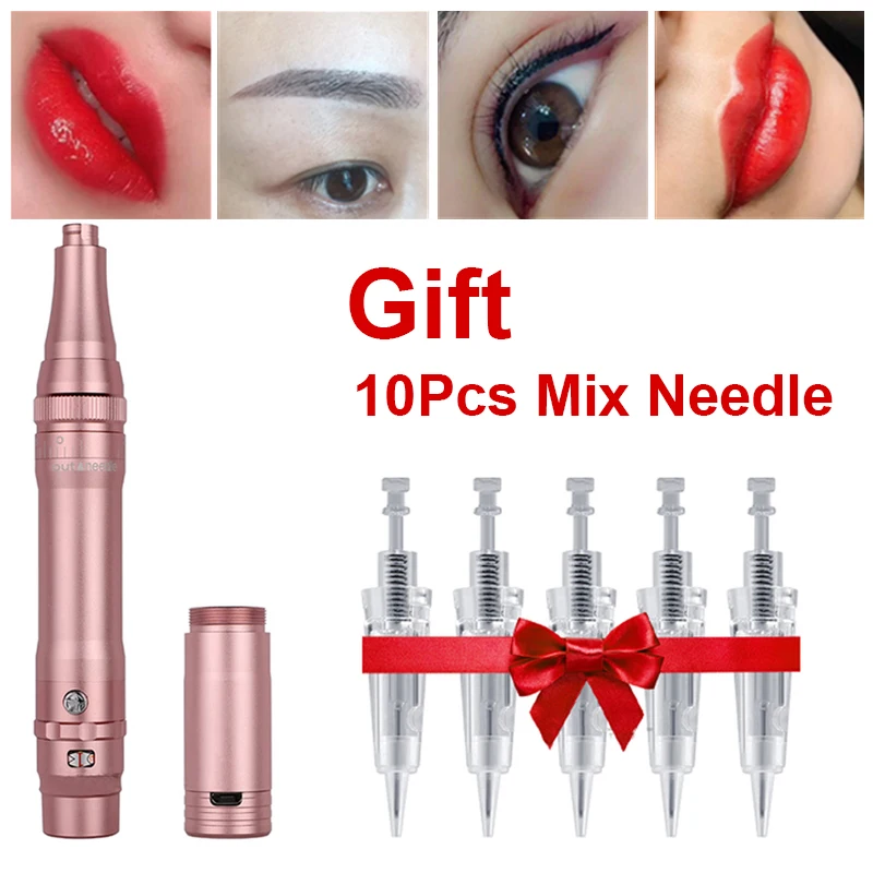 

Wireless PMU Machine Tattoo Pen Kit Permanent Makeup Eyeliner Tools for Eyebrows Miroblading Lip Eyelash Rotary Machine Kit