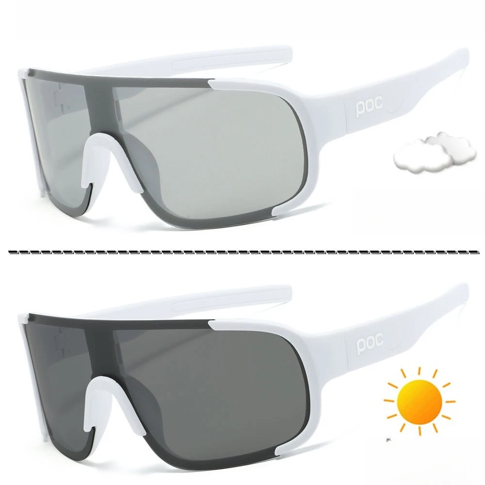 POC Tag- und Nacht-Fahrradbrille mit Farbwechsel. Winddichte Schutzbrille für Outdoor-Sportarten, Laufen und Marathon.