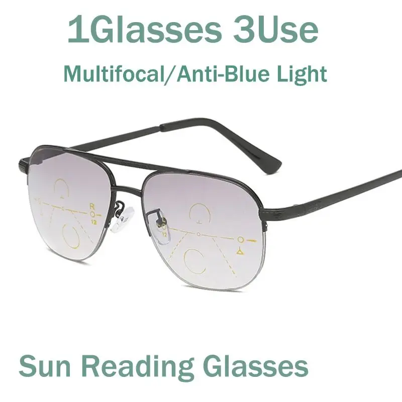 2026 Multifokale Gleitsicht-Lesebrille für Angler mit Blaulichtfilter, Presbyopie-Brille, Computer-Optik für Fern- und Nahsicht – Detail 6