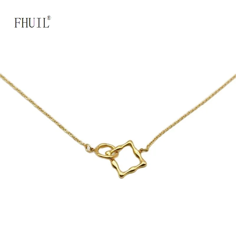 

Clavicle Chain Stainless Steel Necklace For Women 2023 Fashion Jewelry Gold Color Choker Neck Pendant Wedding Party Accessori