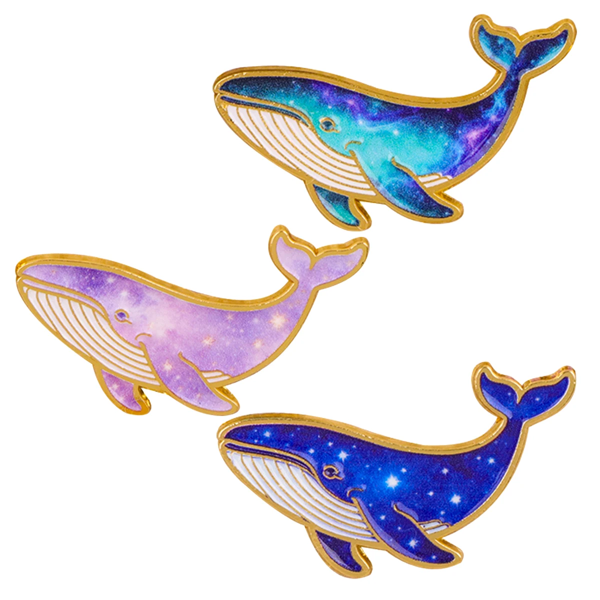 Colorful Humpback Whale Enamel - Embroidery Whale ulasan dan harga