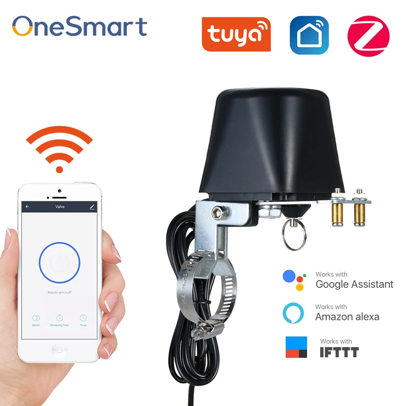 Válvula de Água Tuya Wifi Controle de Desligamento a Gás Suporte Zigbee Assistente do Google Controle sem Fio Inteligente Alexa Aplicativo Tuya Smart Life