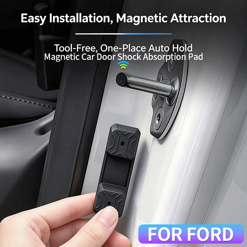Automotive Magnetic Car Door Anti-Vibration Pads for Ford F‑150 Ranger Explorer Bronco Mustang Escape Puma Door Lock Cushion