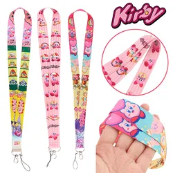 Kirby Cartoon Neck Strap for Phone Card Case Badge Holder Anime Portable Hanging Lanyard Cute DIY ID Card Phone Accessories Gift