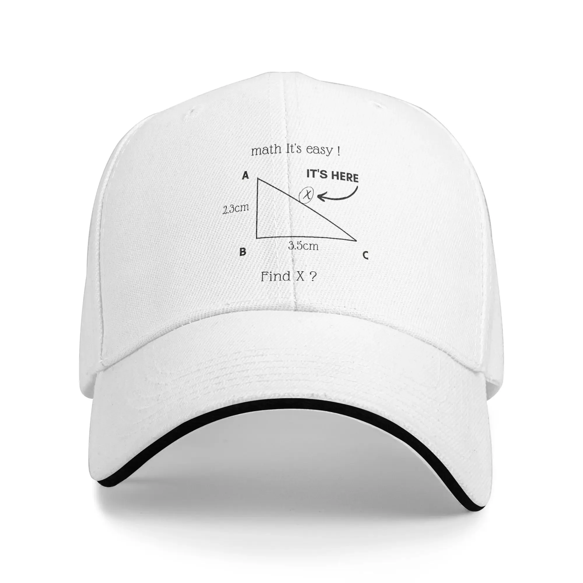 New Adult Math It's Easy Find X Meme Sandwich Cap , Sport Baseball Cap Snapback Caps Sun Hats Adjustable Sun Hats Spring