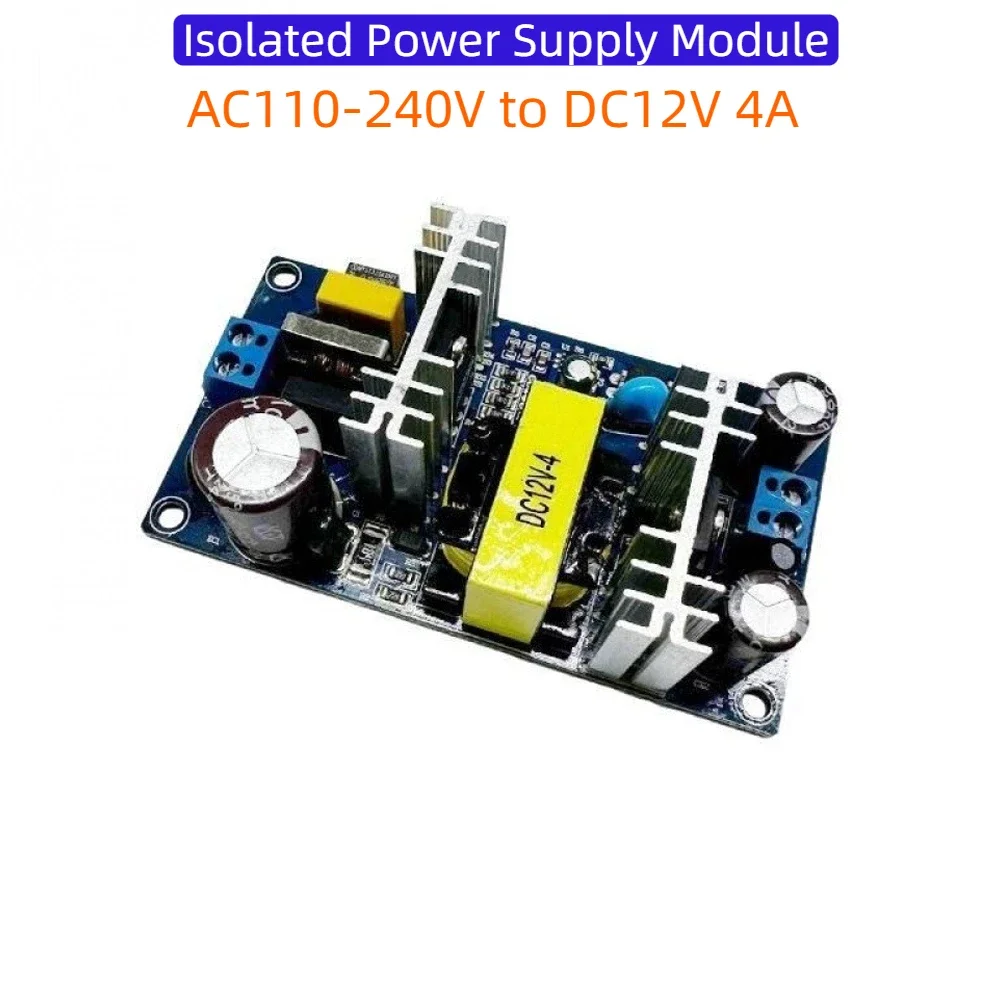 12V 4A Switching Power Supply Bare Board 50W AC-DC Converter AC110-240V to DC12V 4A Isolated Module