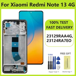 Super Amoled Screen For Redmi Note 13 4G LCD Display Digital Touch Screen With Frame for Xiaomi Note 13 4G  Replacement