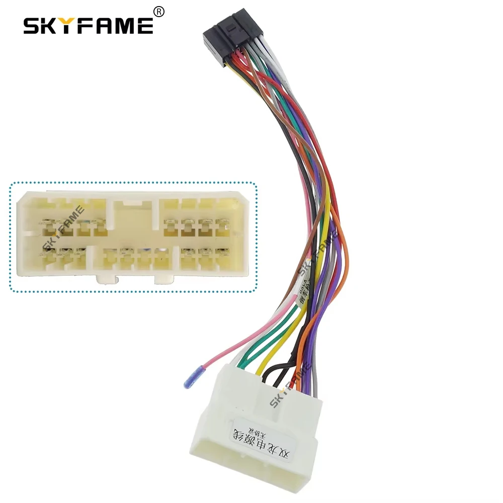SKYFAME 16Pin Car Stereo Wire Harness Power Cable For Chevrolet Beat Spark Matiz Ssangyong Rexton Korando
