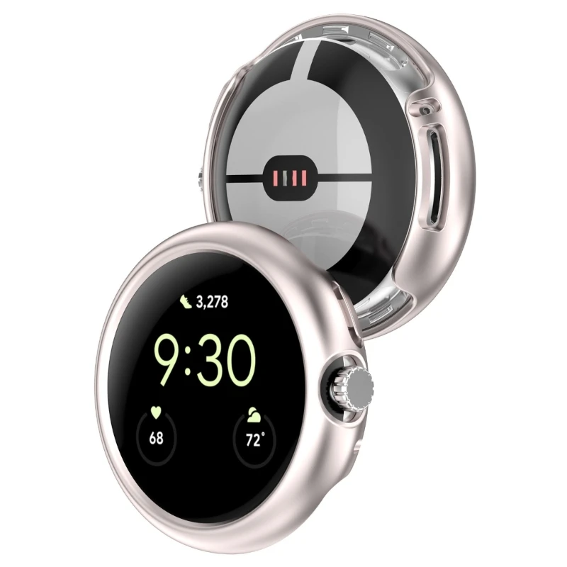 Funda a prueba golpes Compatible con Pixel Watch 2, Protector parachoques, funda protectora resistente a los arañazos, PC