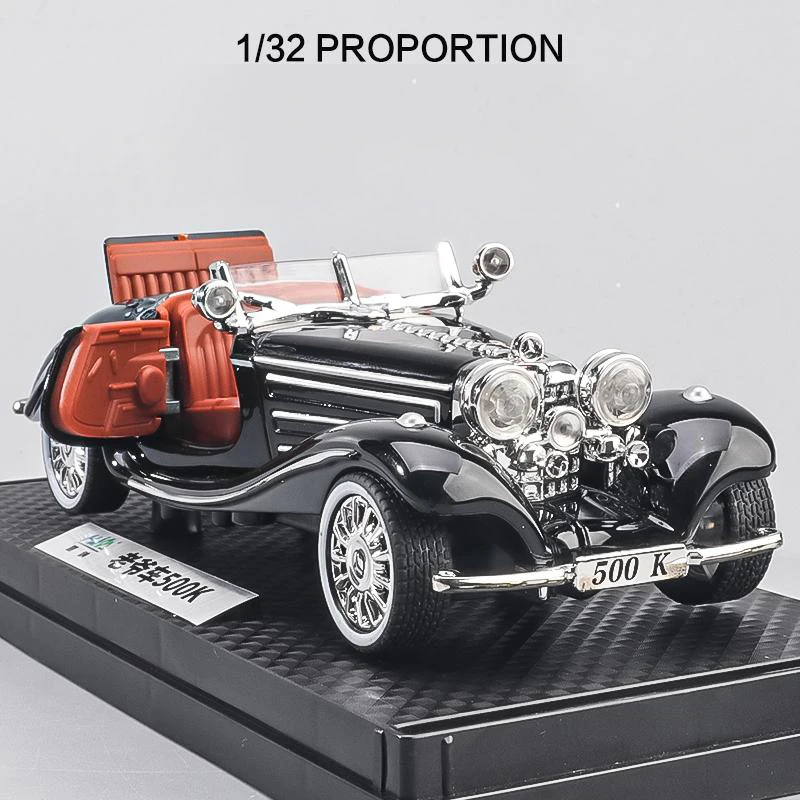 

1:32 alloy die cast 500K car model simulation sound light retro car toy ornaments boys birthday gift Christmas Halloween