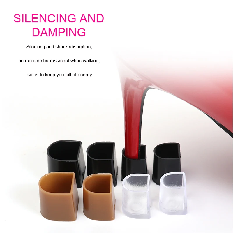 High Heel Protectors Heel Stoppers Heel Repair Caps Covers for Women Shoe Heels Protector Perfect Silencer Non-slip 2Pcs/Pair
