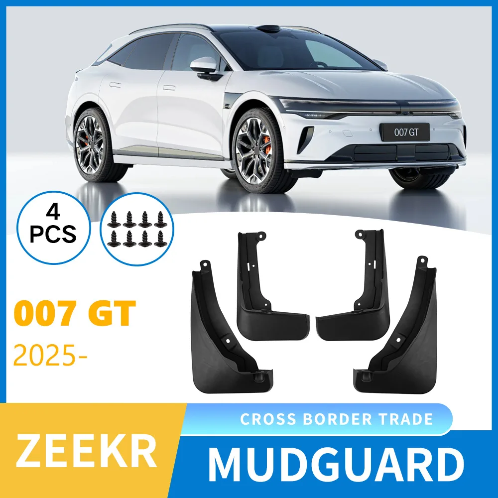 

For Zeekr 007 GT 2025 car tire mudguard modification products,Soft plastic mudguard