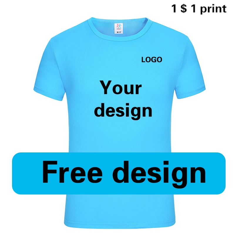 T Shirt Print Logo Women For Men Quick Drying Running Gym Short Sleeve Custom Jersey Sports Attire Diy Photo Team Brand Design