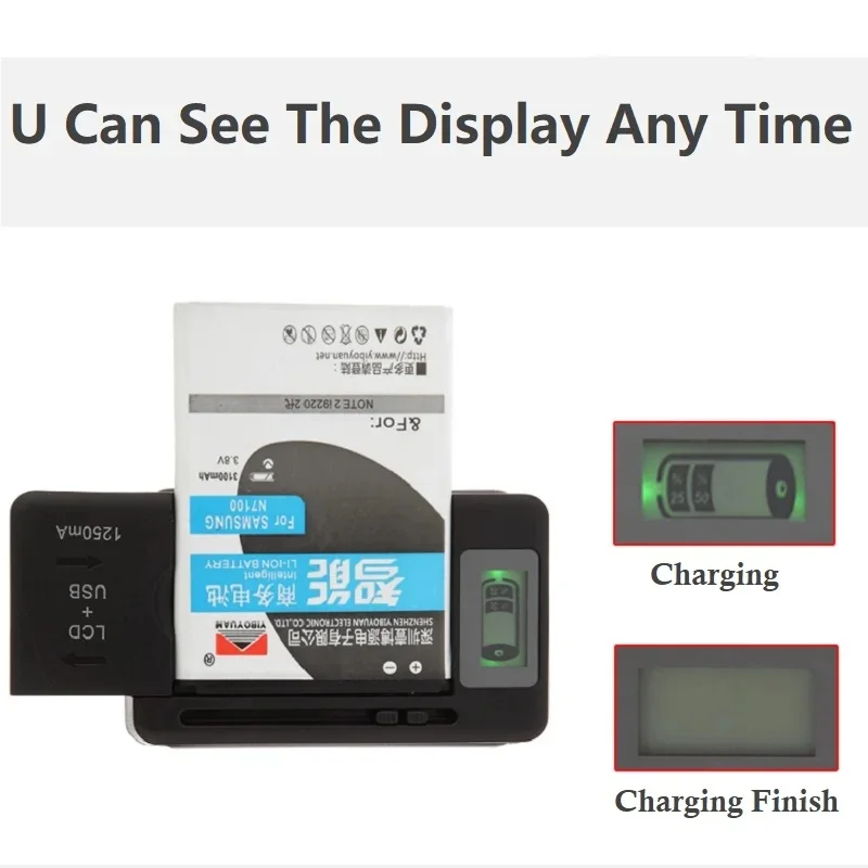 Ładowarka mobilna 2024 Uniwersalny ekran wskaźnika LCD Port USB do ładowarek do telefonów komórkowych Ładowanie baterii Wtyczka UK EU