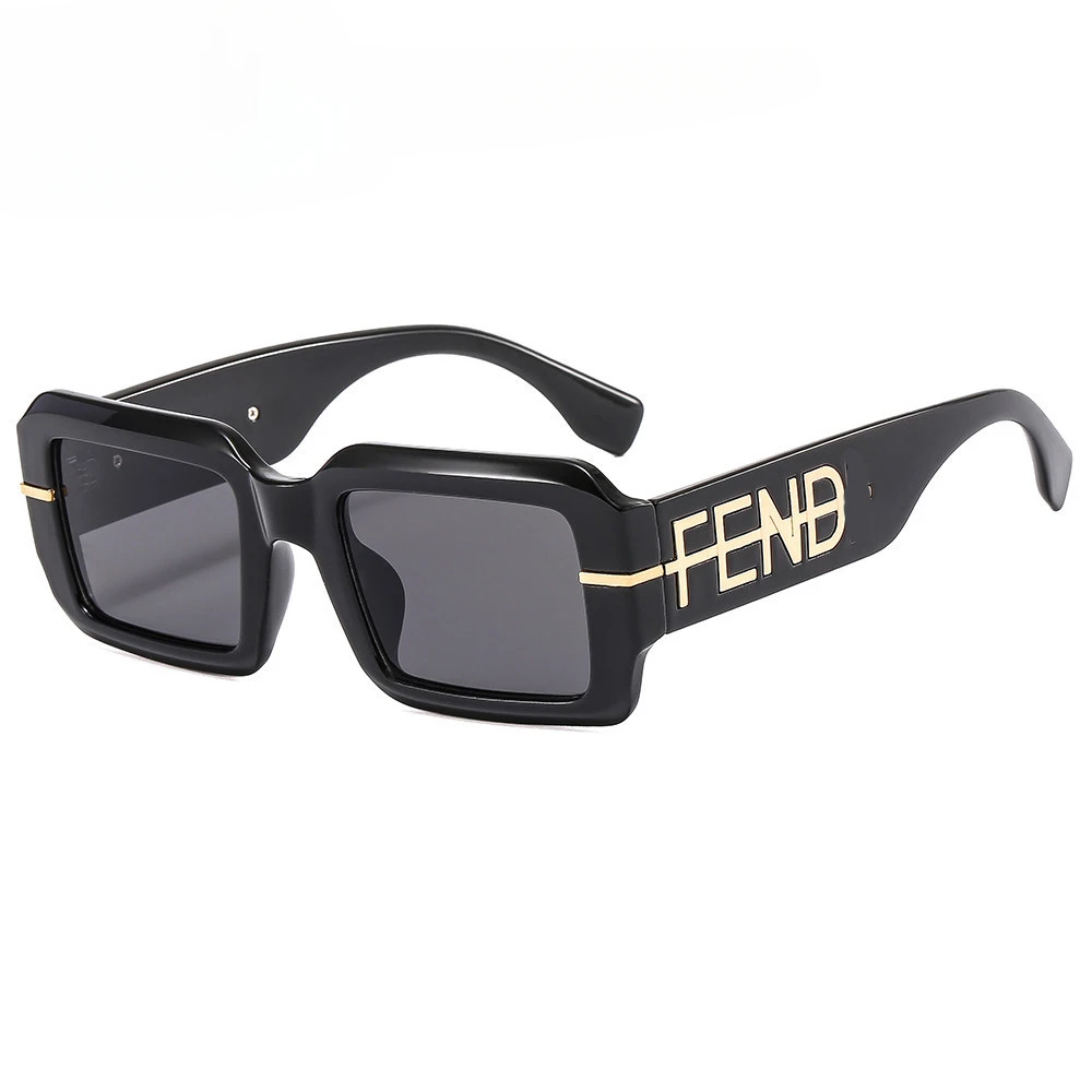 New Fashion Square Frame Influencer Ins Sunglasses Letter FD Cross Border Glasses Unisex Sunglasses