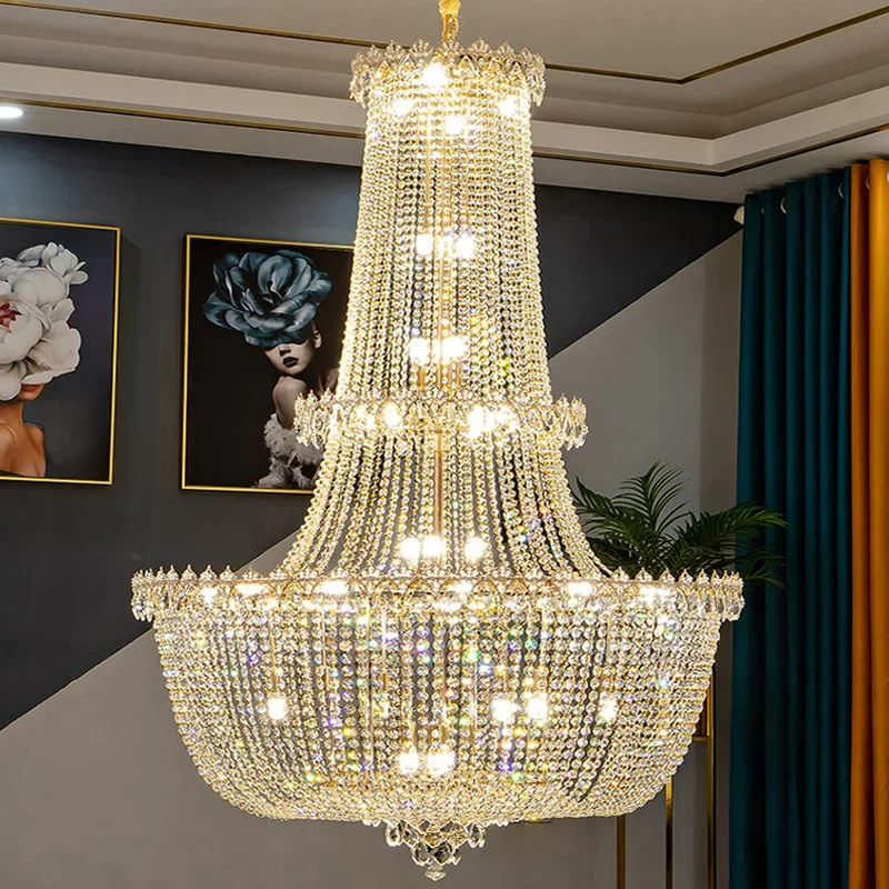Luxury Crystal Pendant Light Chandeliers For Ceiling Hanging Chandelier Lights Living Room Ceiling Lamp Modern Loft Chandelier