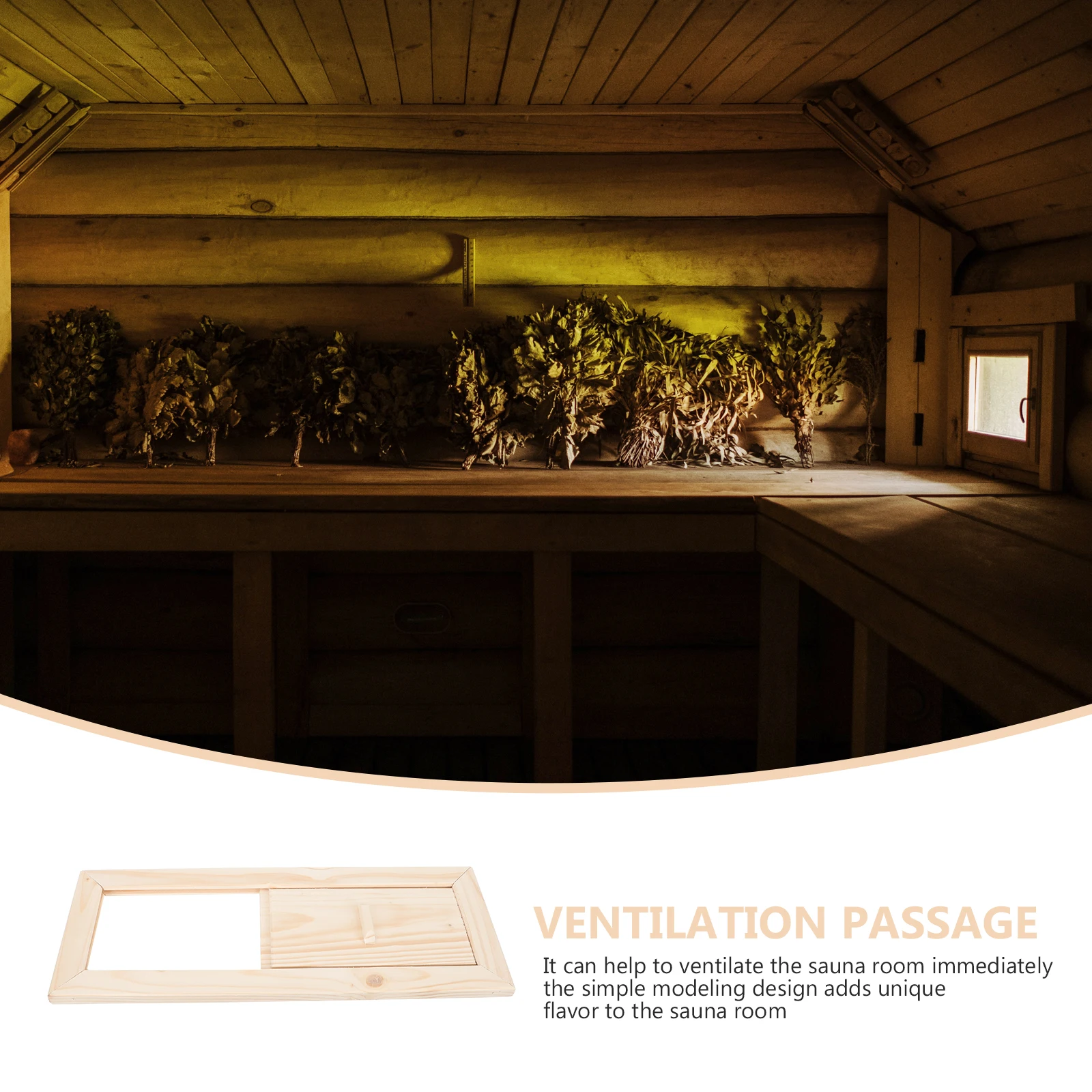 

Wooden Ventilation Window for Sauna Room Spa Pool Air Outlet Accessories Premium Quality Long Lasting Steam Room Supply