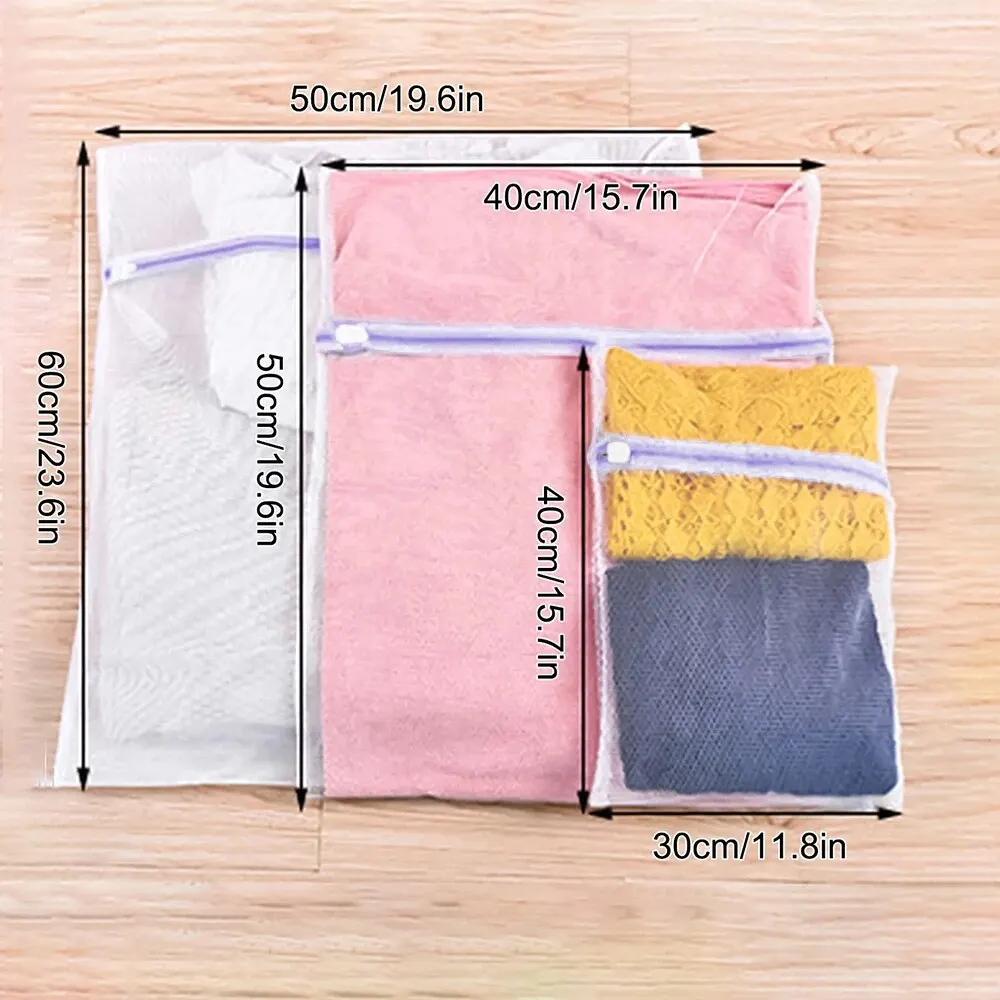 Lead-free Fine Mesh Laundry Bags with Sturdy Zipper for Delicates 3 Durable Laundry Wash Bags Protect Clothes in Washing Machine