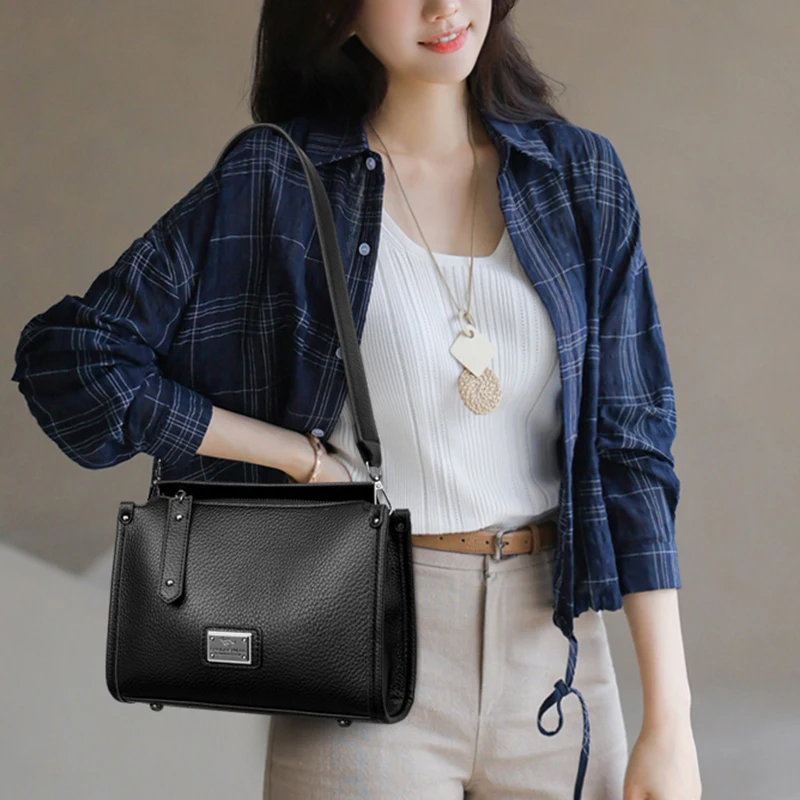 

Новый роскошный дизайн, модная сумка через плечо Maam, черная сумка через плечо из искусственной кожи высокого качества, женская простая сумка-мессенджер для отдыха