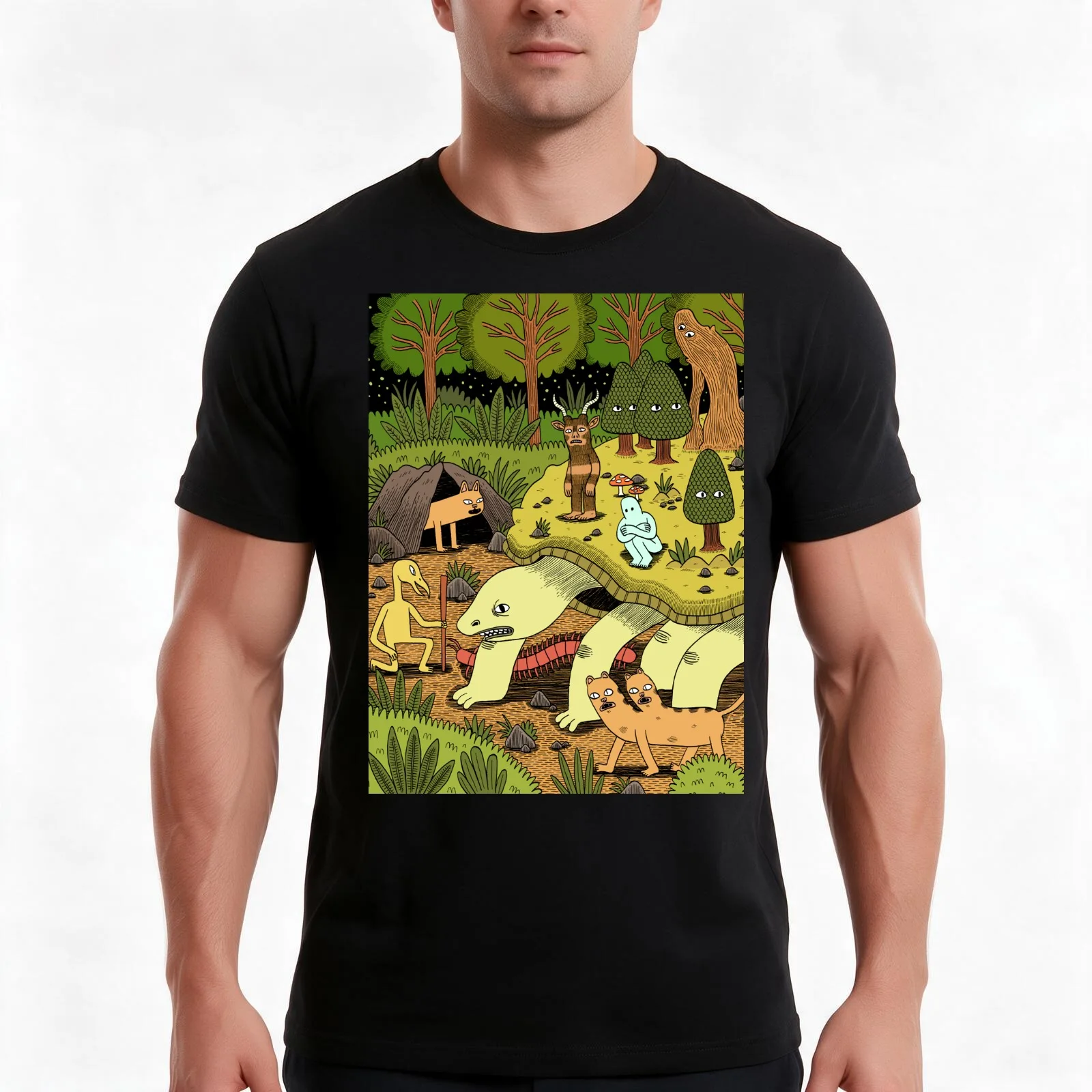 Giant Tortoise T-Shirt Summer Casual Cotton Tee Oversized Streetwear Tops Vintage Graphic Print Loose Fit Short Sleeve