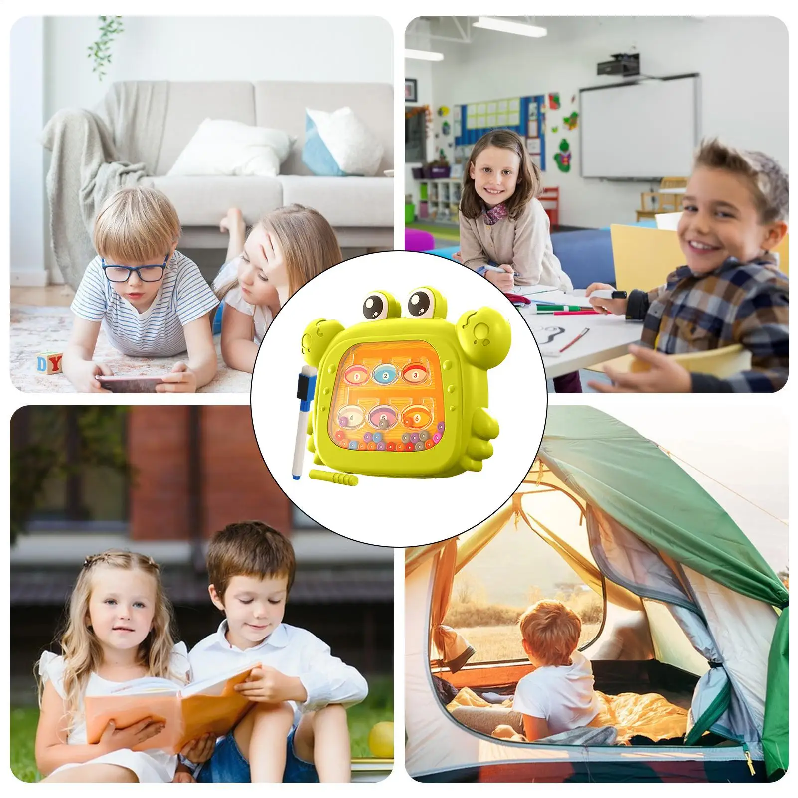 

Магнитная доска для рисования в виде краба, детская доска для рисования, магнитные шарики, ручка, доска для граффити, игрушка для раннего развития, Монтессори, подарок на день рождения