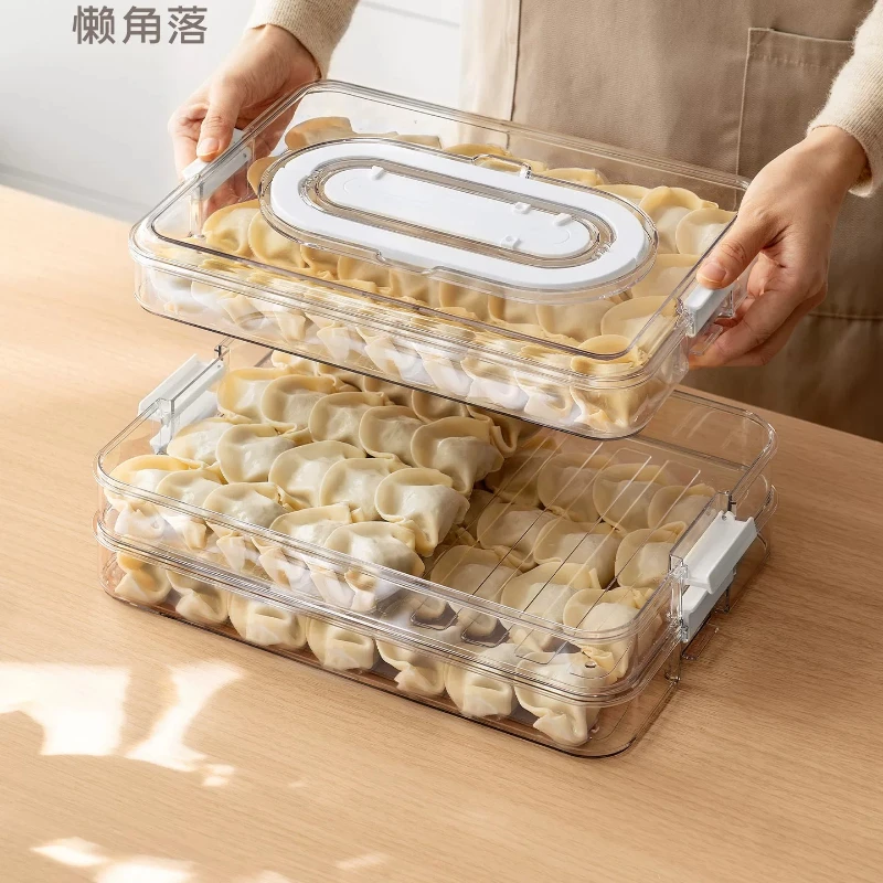 

LMM refrigerator storage box is divided into dumplings, wontons, quick-freezing and fresh-freezing trays