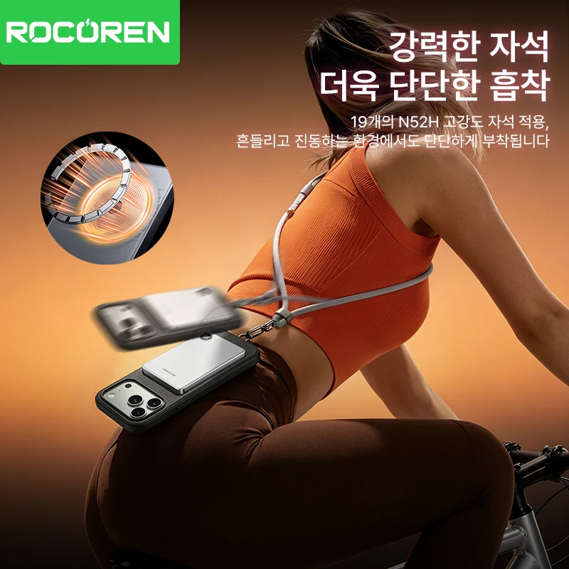 Rocoren 10000mAh 자기식 보조베터리 고속 충전 5000mAh 보조베터리 iPh... - 5