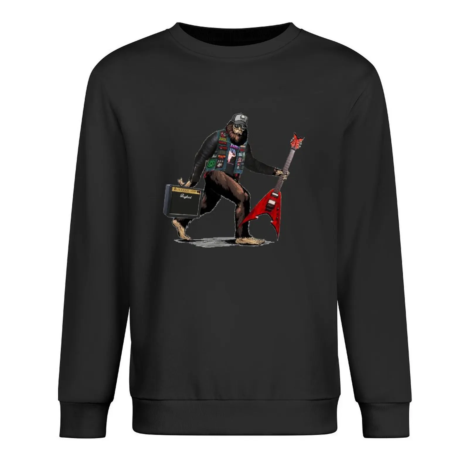 

Heavy-Metal Bigfoot 2020 Edition Bigfoot Guitar Rocks! Pullover anime clothes men's sweat-shirt set autumn oversize sweatshirt