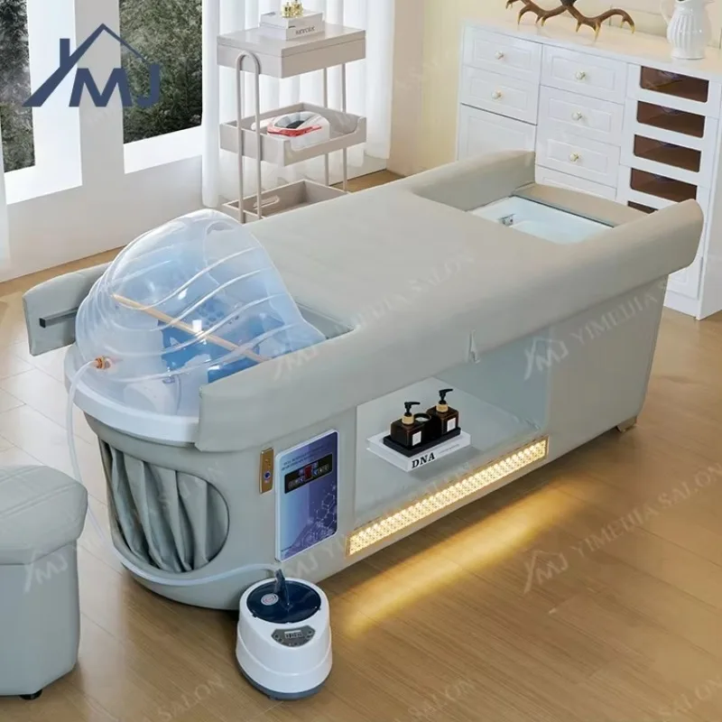 

Hair Salon Sink Massage Pedicure Chair Japanese Head Spa Bed With Water Circulation