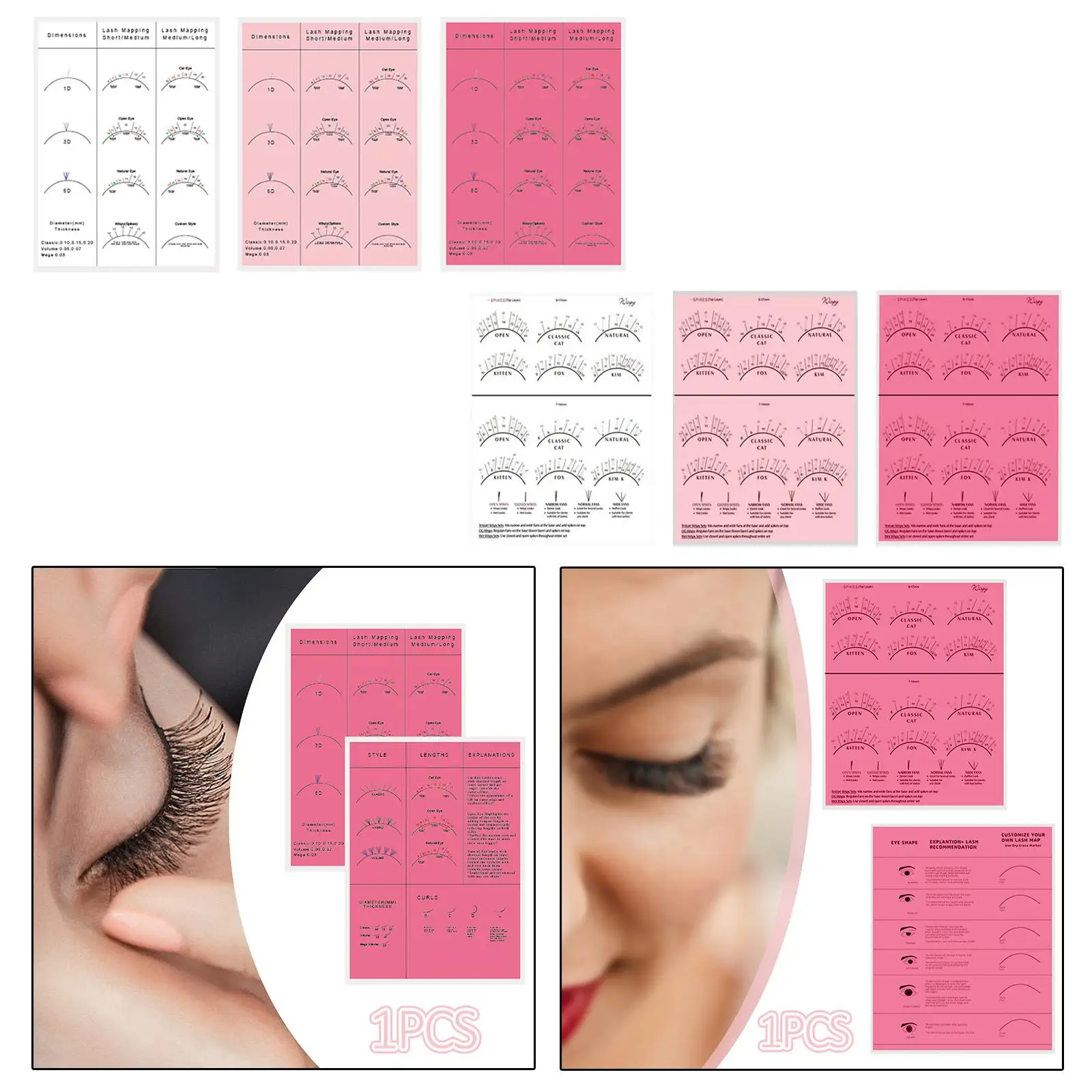 Tableau des Cils pour Entraînement NikProfessionnel