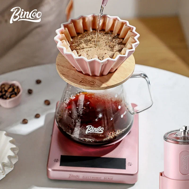 Bincoo hand-brewed coffee pot set filter cup coffee grinder filter sharing pot hand-grinding coffee brewing coffee utensils