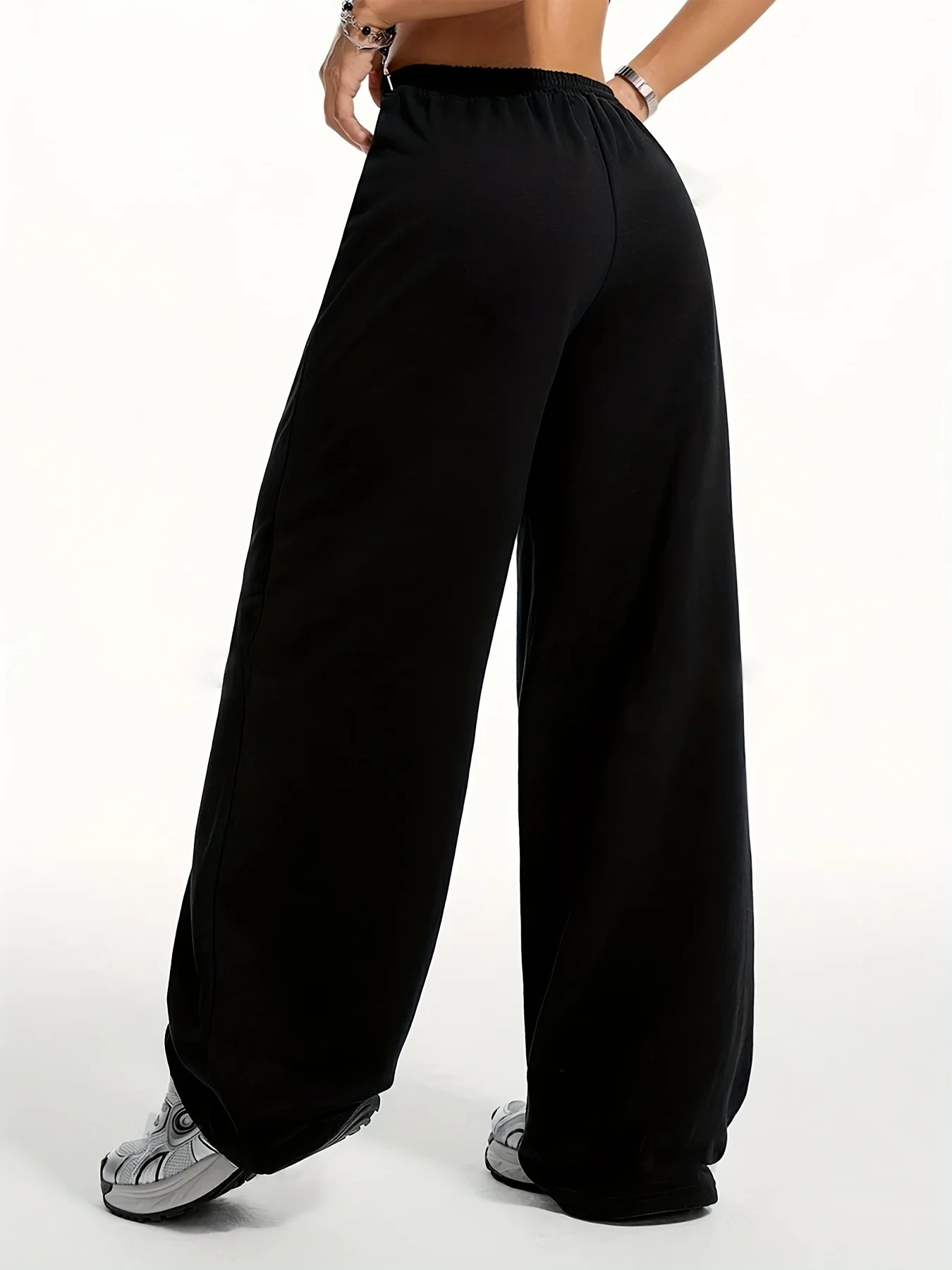 بنطال رياضي كاجوال بنمط الشارع للسيدات مقاس كبير مع طباعة إبداعية للخريف والشتاء من الصوف فضفاض مناسب ملابس الشارع كبيرة الحجم #2